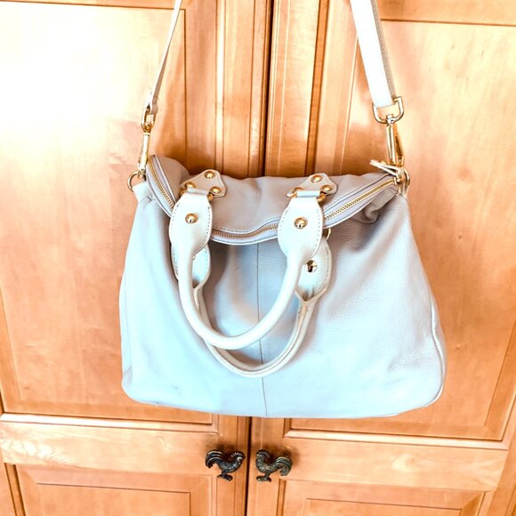 EMMA FOX LEATHER PURSE BAG POCKETBOOK COMPUTER BAG COW PRINT ACCENT PERFECT - Picture 13 of 15